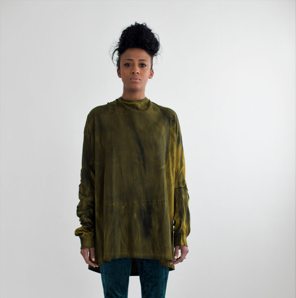 SISTER RAY: STRUCTURED, LONG SLEEVE  COTTON TOP