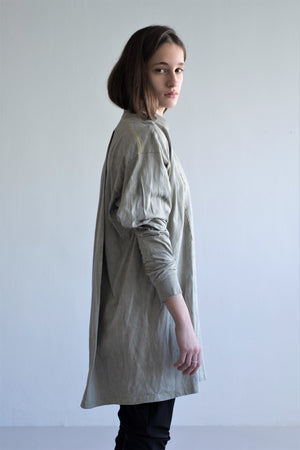 LORDY: GREY, STYLEIZED LONG SLEEVE TOP