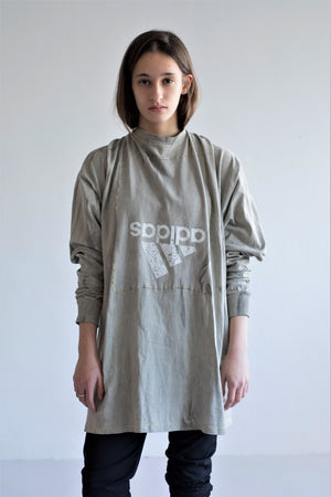 LORDY: GREY, STYLEIZED LONG SLEEVE TOP