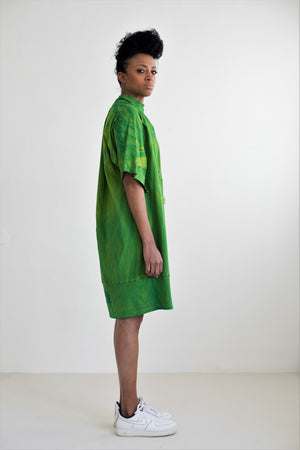 TAINTED LOVE :SHORT SLEEVE, COTTON, OVERSIZED, FREESTYLE DRESS.